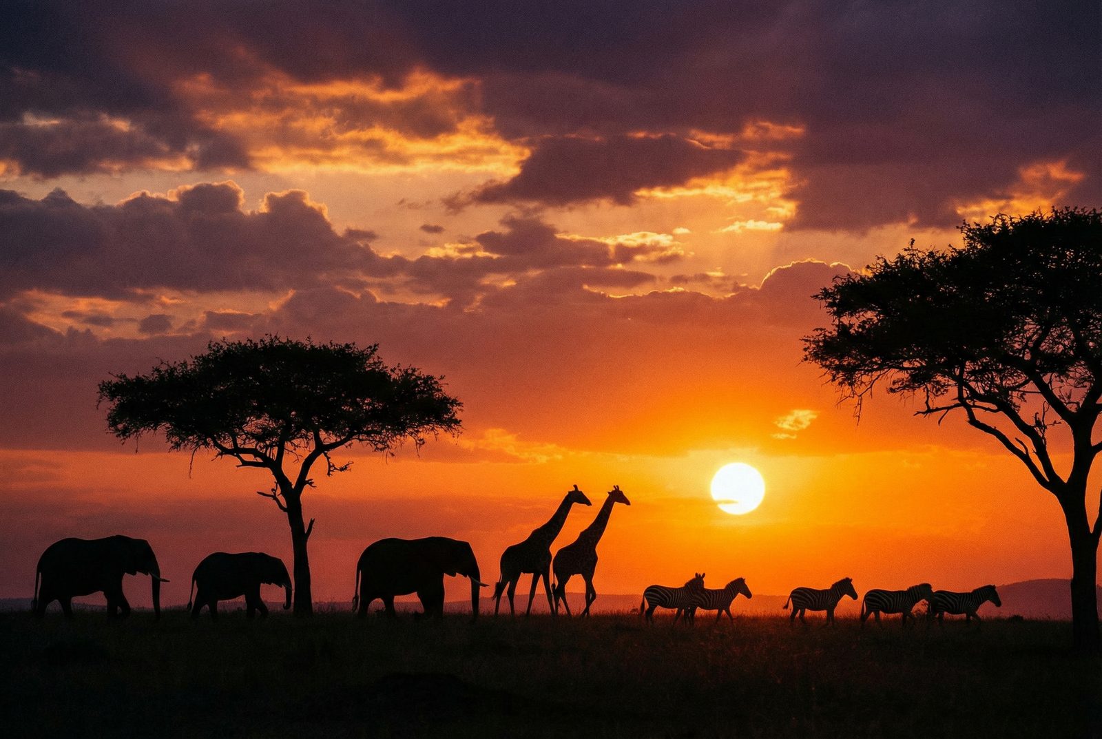 抖荫短视频非洲草原日落视频